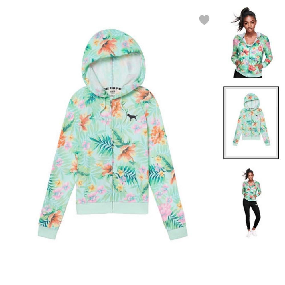 Pink perfect full zip hoodie
